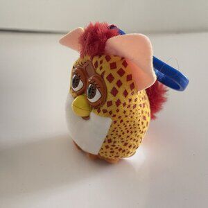 Furby Cheetah McDonald's Keychain 2000 Bag Charm Clip Mini Y2K Diamondback Snake